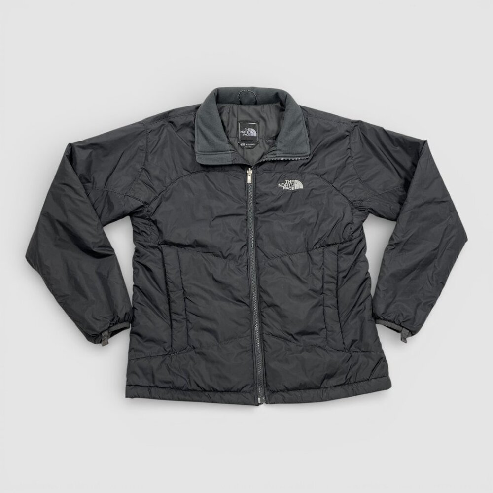 The North Face Black Nylon Zip Up Lightweight Puffer Jacket Small